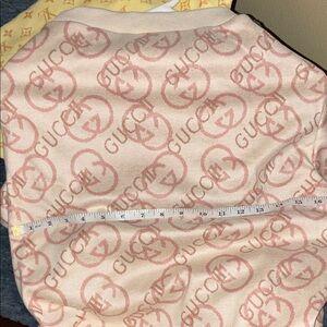 Gucci Pink and Cream Monogram Scarf